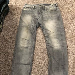 Diesel Koolter 34 /32 Grey Destroy Wash Jeans
